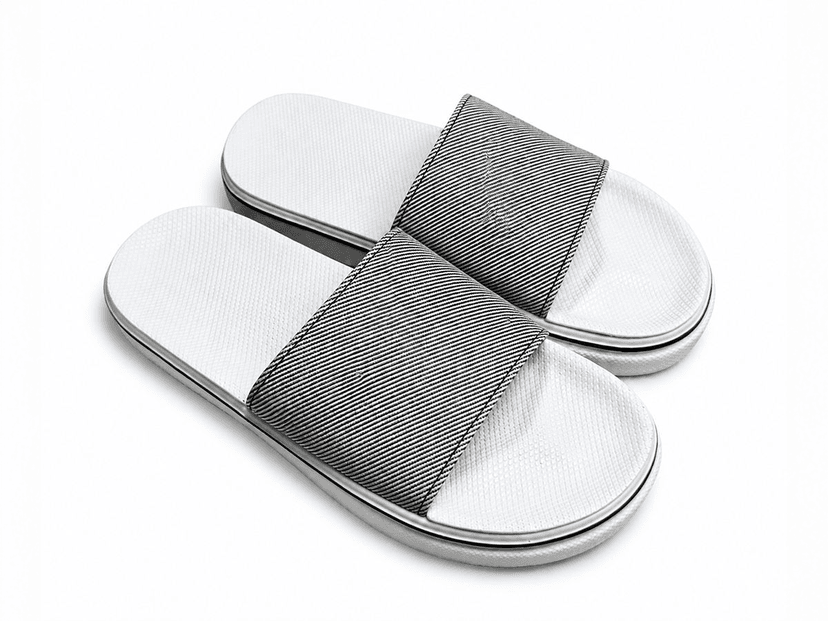 Textured Wide-Band Casual Slide