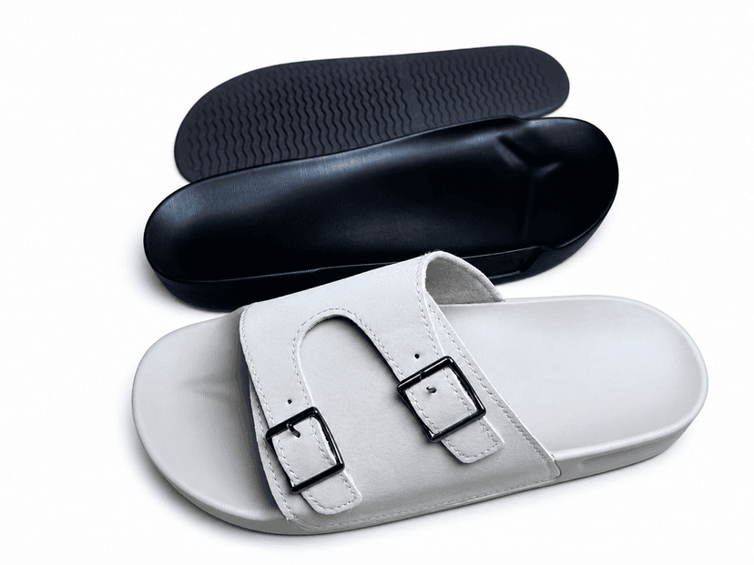 Cutout Double-Buckle Casual Slide