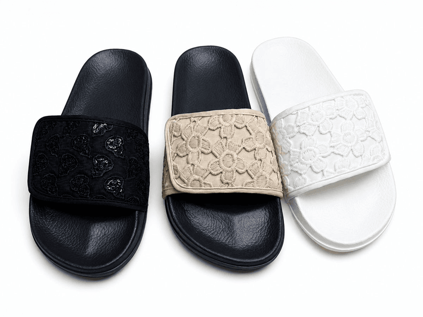 Floral-Texture Wide-Band Slide