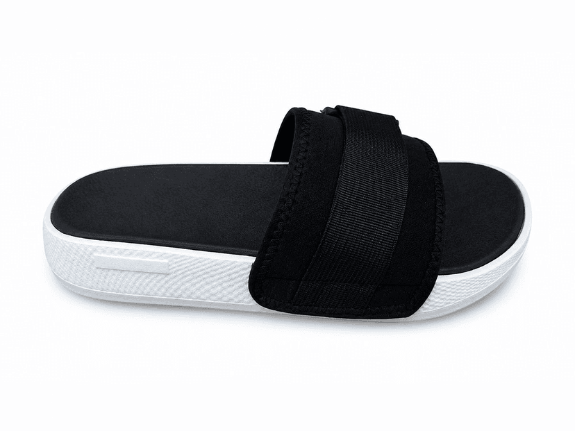 Cross-Panel Padded Casual Slide