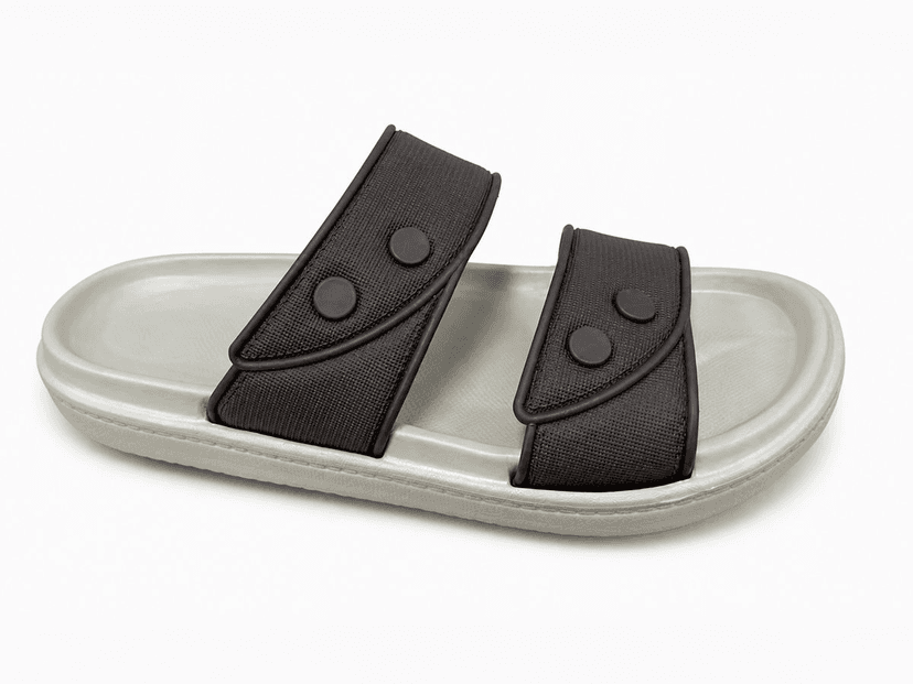 Asymmetric Twin-Strap Casual Slide