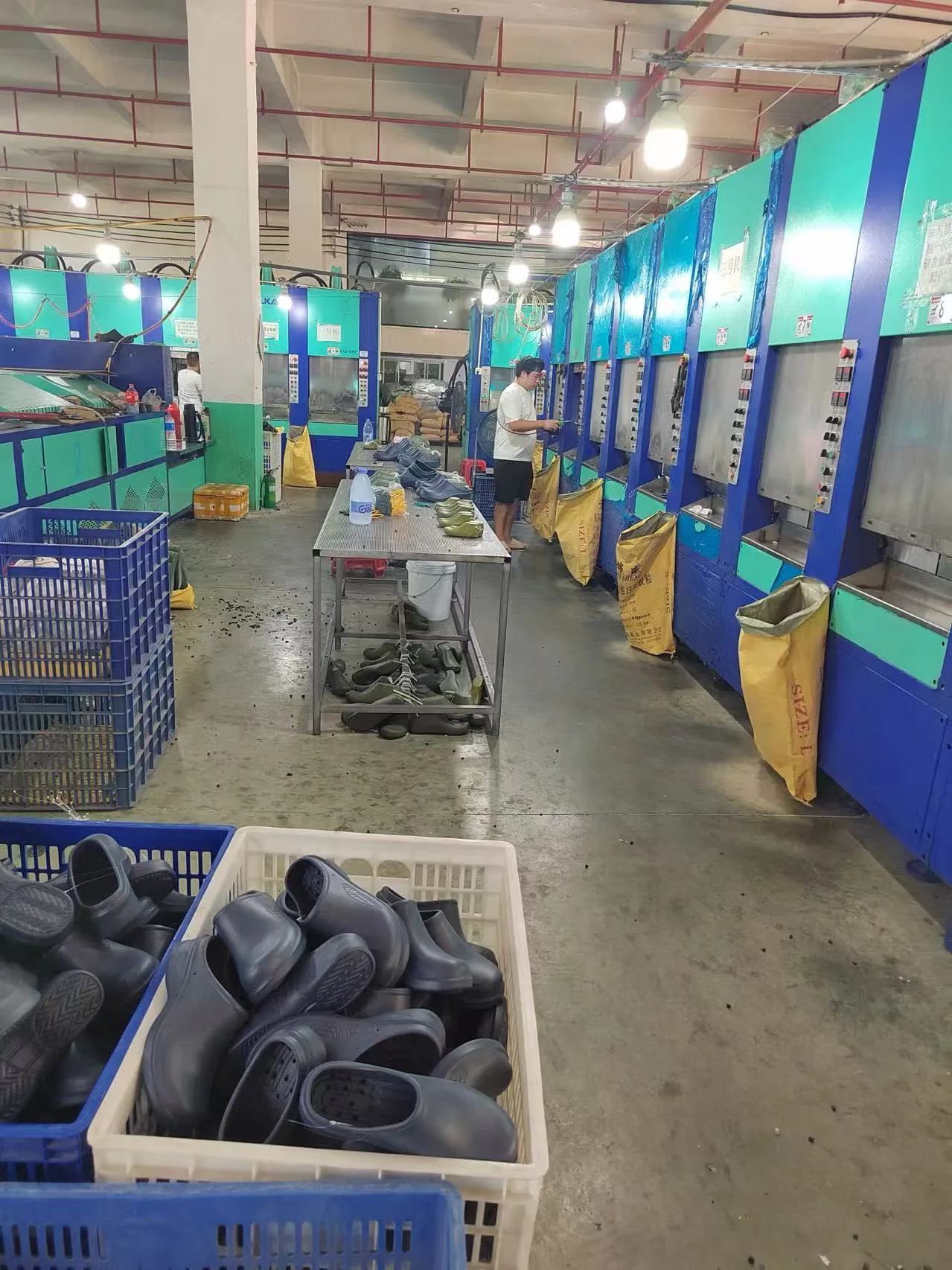 Production equipment and molded slides